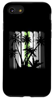 LGBT Palm Tree Subtle Agender Gay Pride Vacation Case for iPhone SE (2020) / 7 / 8