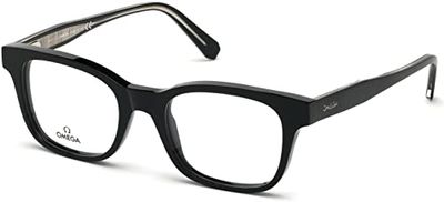 Omega Gafas Graduadas Rectangulares OM5004H 001 Negro/Cristal 2.047 in 5004