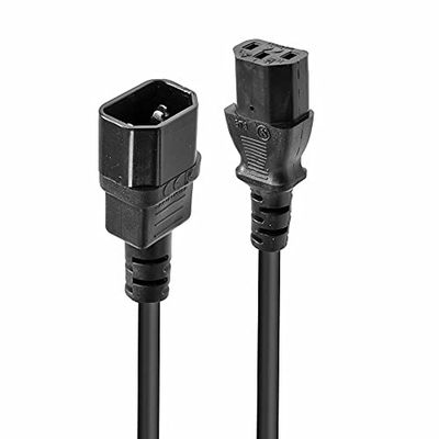 LINDY 30331 2m IEC-netverlengkabel, zwart