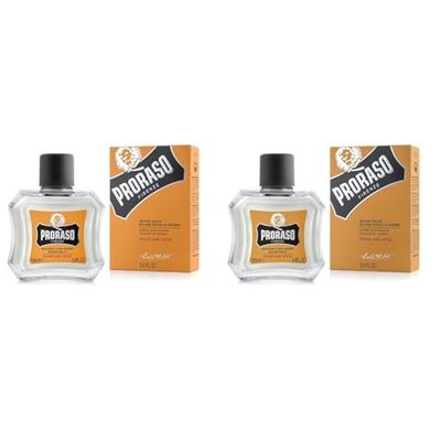 Proraso Bálsamo barba, Wood and Spice, 100 ml, bálsamo barba hombre suavizante anti irritaciones, bálsamo para cuidado facial hombre (Paquete de 2)