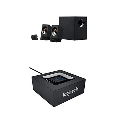Logitech Z533 Kit d'Enceintes PC, basse 120 W Noir, Haut Parleur PC + Récepteur Audio sans Fil, Adaptateur Bluetooth pour PC/Mac/Smartphone/Tablette pour enceintes & haut parleur, Prise EU/France