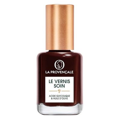 La Provençale Maquillage - Le Vernis Solaire - Vernis à Ongles Longue Tenue - Enrichi en Huile d'Olive Bio AOP Provence - Fini Brillant Laqué - Teinte : Prune Valensole (420)