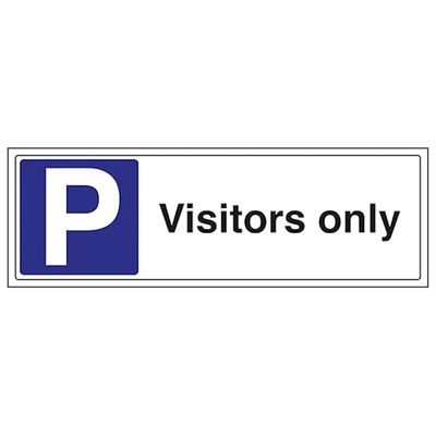 V Safety Visitors Only Panneau de sécurité en aluminium composite 450 x 150 mm 3 mm