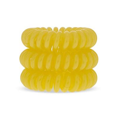 SpiraBobble jaune tournesol | Élastiques à cheveux pour femme – Lot de 12 élastiques à cheveux durables | Anneau en spirale pour queue de cheval