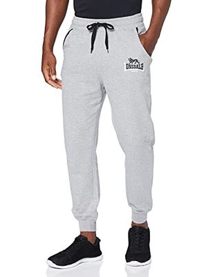 Lonsdale - Jogging Pantalone Lion Two Tones da uomo, Grigio melange, XL