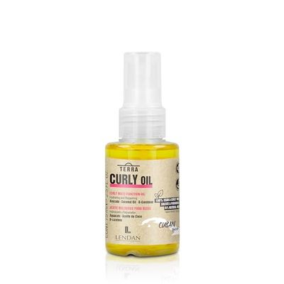 LENDAN - Olio per capelli ricci - Terra Curly Oil - 75 ml - Siero per capelli - con olio di avocado e cocco - lucentezza e morbidezza - Protezione termica - Previene la rottura dei capelli - Metodo
