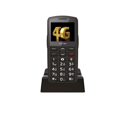 Beafon, SL260 LTE 4G, Silverline, sleuteltelefoon, seniorenmobiele telefoon met SOS-noodoproepknop, compatibel met gehoorapparaten, M4/T4, lichtsignaal, display 2,2 inch (5,58 inch)