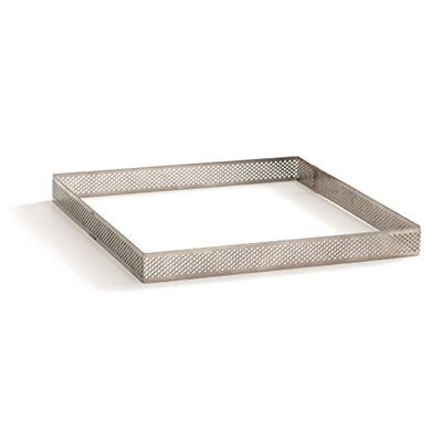 DECORA COD. 0064040 CARRÉ À PÂTISSIERS PERFORÉ EN ACIER INOX 7 X 7 X 2 H CM