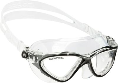 Cressi Planet Swim Goggles - Óculos de natação premium anti-névoa máscara 100 % anti-UV, transparente/preto/prata