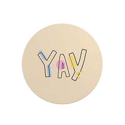 Questo Casa, Round Digital Printed Mouse Pad, Non-Slip Base, for Office and Home, Diameter:22cm