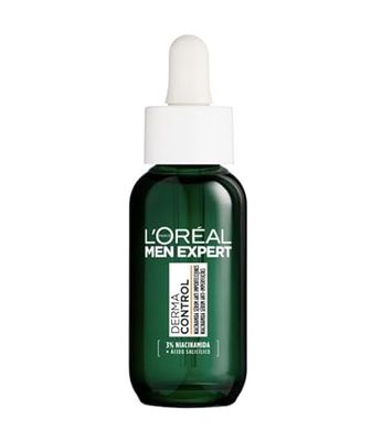 L'ORÉAL Paris Men Expert Derma Control Siero Anti-Imperfezioni Con Niacinamide E Acido salicilico. Rimuove macchie e segni Post Acne