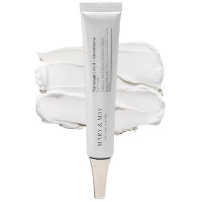 Mary&May Tranexamic Acid + Glutathione Eye Cream - Powerful Antioxidant, Reduces Dark Circles in the Eye, Improve Uneven Skin Tone with Vitamin C - Suitable for Morning and Night Use, 1.01 oz.