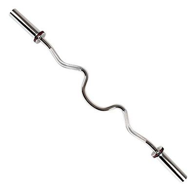 Sunny Health and Fitness 122 CM Olympische Super Curl Bar met Ring Halsbanden - OB-48