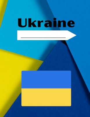 Ukraine: College Ruled Flag Notebook. Perfect for taking notes and Journaling (8.5x11 - 100 pages).