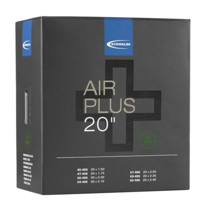 Schwalbe Air Plus, Camera d'Aria per Bicicletta. Unisex Adulto, Nero, Taglia Unica