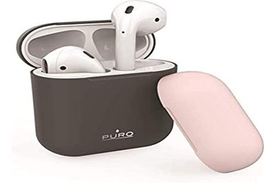 Siliconcase Airpods med keps mörkgrå