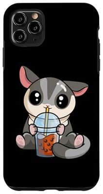 Cute Kawaii Boba Tea Bubble Tea Drinking Sugar Glider Lover Custodia per iPhone 11 Pro Max
