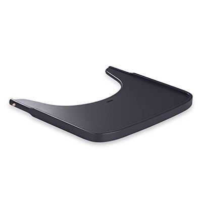 hauck Houten eetplank voor alpha+ & bèta+ houten kinderstoel Alpha Wooden Tray, voor kinderen van 6-36 maanden, eettafel van FSC®-gecertificeerd beukenhout met verhoogde rand (donkergrijs)