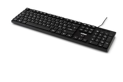 Nilox NXKBIT000012 USB Keyboard Lightweight and Compact with Italian Layout Wear-Resistant Cable 1.5m Black Keyboard Compatible with Windows, Linux and Mac