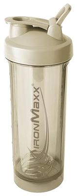 IronMaxx Sandstone Premium Shaker Sandstone Beige 700 ml | Eiwitshaker met filterkogel en schaal | lekvrije drinkfles van AS+PP kunststof | voor romige smoothies waar je ook bent