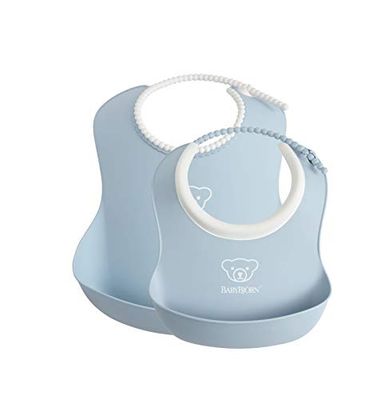 BabyBjörn Haklappsset, 2-pack, Blekblå