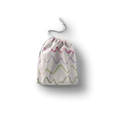 Bonamaison Printed Cotton Produce Bag with Drawstring, Reusable Grocery Bag, Biodegradable Eco-Friendly Bags, Travel Pouch, Sachet Bags, Shopping Bag, Eco Friendly, Foldable, Size: 30x40 Cm