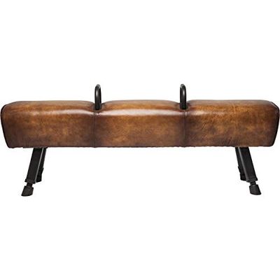 Kare Banco Gym Gabby, castanho, 60 x 33 x 153 cm, pele