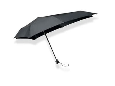 Senz ° Mini pieghevole storm umbrella puro nero, nero (pure black), taglia unica