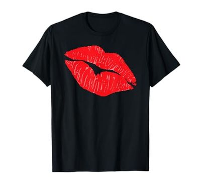 Sexy Red Lips Lipstick Girl Kiss Cosmetic Beauty T-Shirt