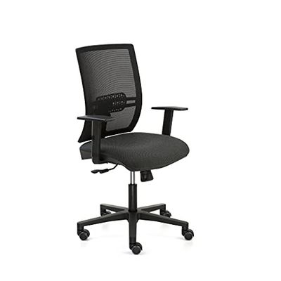 OFITURIA - Silla de Escritorio con Ruedas - Silla de Oficina Ergonómicas con Brazos Regulables Fabricadas en España (Modelo 3)