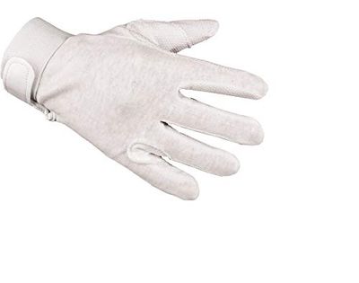 HKM Rijhandschoenen van katoen, wit, XXL