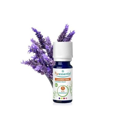 Puressentiel - Huile Essentielle Lavande Vraie - Bio - 100 pourcent pure et naturelle - HEBBD - 10 ml (lot de 1)