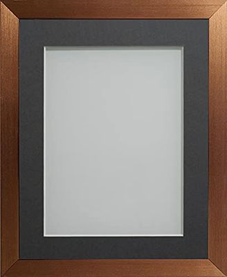 Frame Company Simpson Range Copper 16x12 inch Frame With Grey Mount for 13x9 inch *Choice of Sizes* Fitted with Real Glass