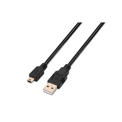 AISENS A101-0026 Câble USB 2.0 3 m pour téléphones Portables et appareils Photo numériques Noir