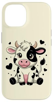 Cow Cattle Flower Floral Crown Watercolor Case for iPhone 14