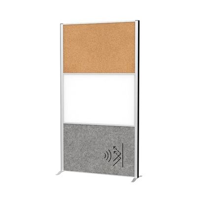MAUL MAULconnecto Cloison de Séparation 180 x 100 cm, Séparateur de Pièce pour Bureau et Bureau, Séparateur de Pièce Autonome avec Pieds, Idéal Comme Brise-Vue et Isolation Acoustique, Tableau