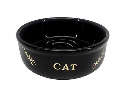 Nobby 82347 Golden Cat - Cuenco (cerámica, 350 g), diseño de Gatos