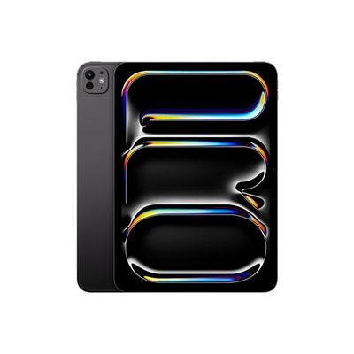 Apple iPad Pro 11" (M4): Ultra Retina XDR-display, 1 TB, Landscape 12‑MP camera aan de voorkant/12‑MP camera aan de achterkant, wifi 6E + 5G mobiel internet met e‑sim, Standaardglas – Spacezwart