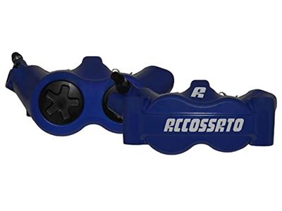 Coppia di pinze freno radiali Accossato Forgiata Monoblocco Interasse 100 mm Con Pistoni in Alluminio, con pastiglie ZXC incluse, per Ducati Multistrada 1200 S GT dal 2013 al 2014, 1200 CC