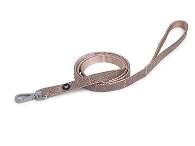 Petface Laisse en Tweed Marron Clair, Pois Ton sur Ton, Rouge, Taille M