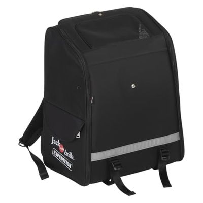 JACK AND VANILLA, Mochila Negra Elegante y práctica, Capacidad 33x47x22cm, Comodidad óptima con Correas Acolchadas, Ideal para Senderismo, Negro, Modelo de expedición