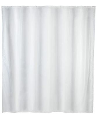 Wenko 19146100 Tenda Doccia Monocolore Lavabile, Poliestere, 180 x 200 cm, Bianco