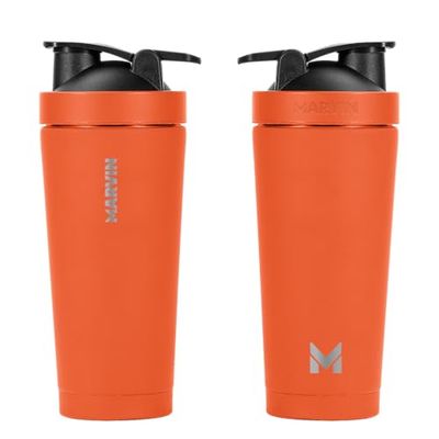 Thermos MARVIN | THE SHAKED 750 ML | Thermos in acciaio inossidabile | Mantiene freddo 12 ore | Mantiene calore 8 ore | Bottiglia d'acqua in acciaio inossidabile | Senza BPA | Coperchio anti-perdite