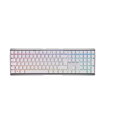 CHERRY MX 3.0S Wireless, Tastiera gaming meccanica senza fili con illuminazione RGB, Layout per il Regno Unito (QWERTY), Connessione Bluetooth, wireless o via cavo, Interruttori MX RED, Colore bianco