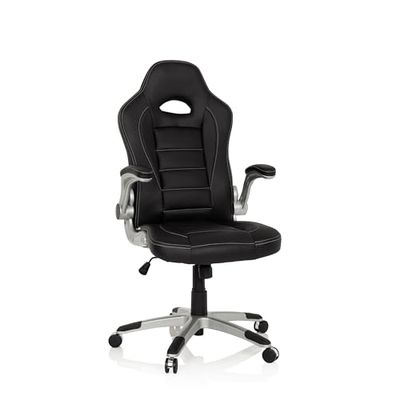 hjh OFFICE Game Sport Krzesło obrotowe/ergonomiczne krzesło biurowe Nowoczesny 130 x 64 x 57 cm czarny