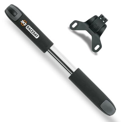 SKS GERMANY Raceday Fietspomp voor racefietsen (incl. fietshouder, geschikt voor SV- en AV-ventielen, fietsluchtpomp met handgreepvergrendeling, pompt tot 10 bar / 144 psi)