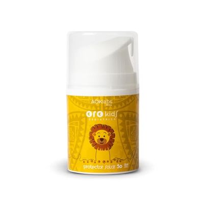 AOKlabs - Oro Kids Crema solare 50 SPF in crema, crema solare con filtri fisici al 100%, idrata e protegge la pelle, è adatta per pelli di neonati dalla nascita fino ai 6 anni I 50 ml.