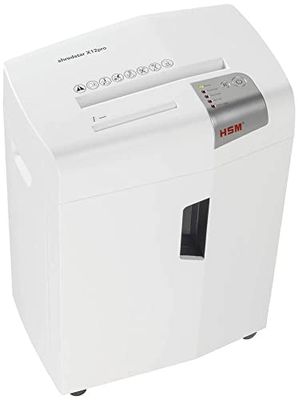 HSM shredstar X12pro Office dokumentförstörare | dokumentförstörare för papper A4 (max. 12 ark samtidigt, partikelskärning), kreditkort och CD-skivor | kontorsmaterial (pappersdokumentförstörare) med