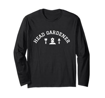 Head Gardener Funny Gardening Plants Horticulture Flower Fan Long Sleeve T-Shirt
