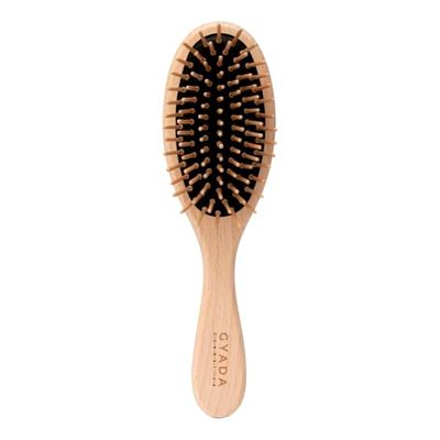 GYADA COSMETICS, Spazzola Ovale Medium, Ideale per Districare Capelli Lunghi e Medio-Lunghi, Stimolante e Massaggiante, Non Spezza e non Elettrizza, Rafforza il Bulbo Pilifero, in Legno di Faggio